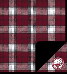 Flannel Blanket, Maroon/White